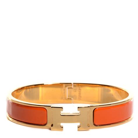 orange enamel hermes bracelet